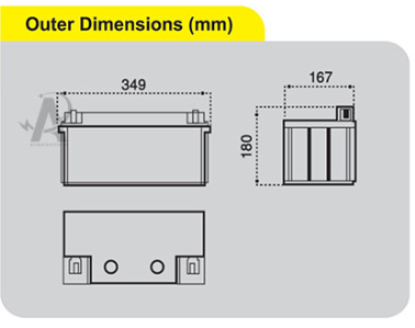 باتری یو پی اس 65 آمپر صبا باتری